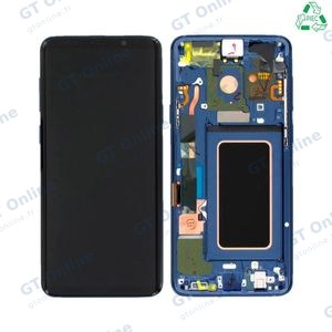 Écran Tactile Original Refurb avec Châssis (PIEC) Samsung Galaxy S9 Plus G965 Bleu