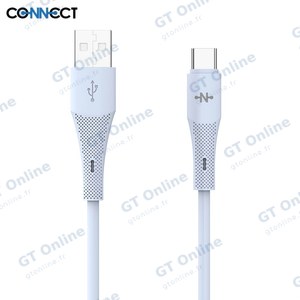 Câble Data USB vers USB-C CONNECT MC-CB2C13 24W (1m) Bleu