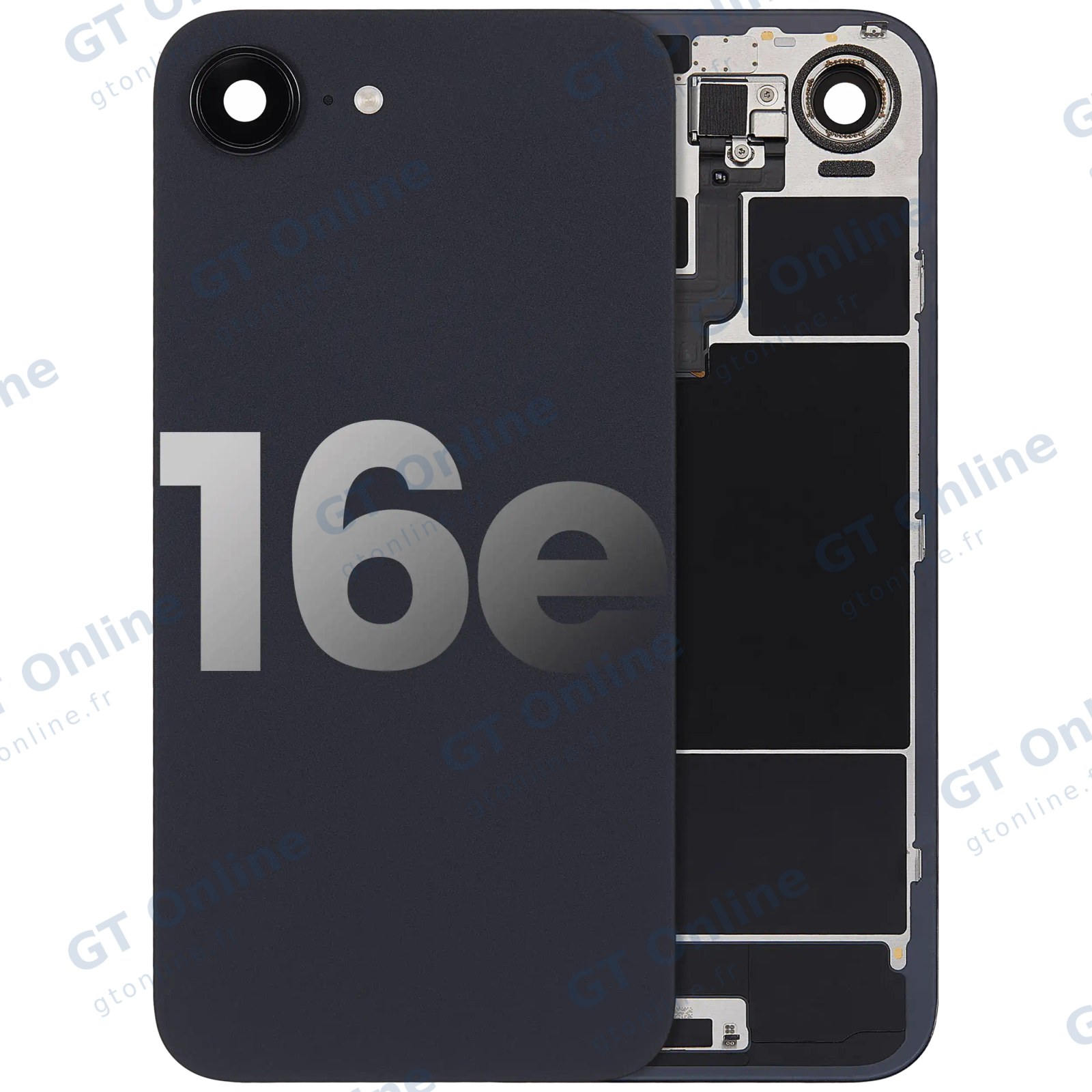 Vitre arrière pour Apple iPhone 16e (origine d'occasion — grade A, noir)