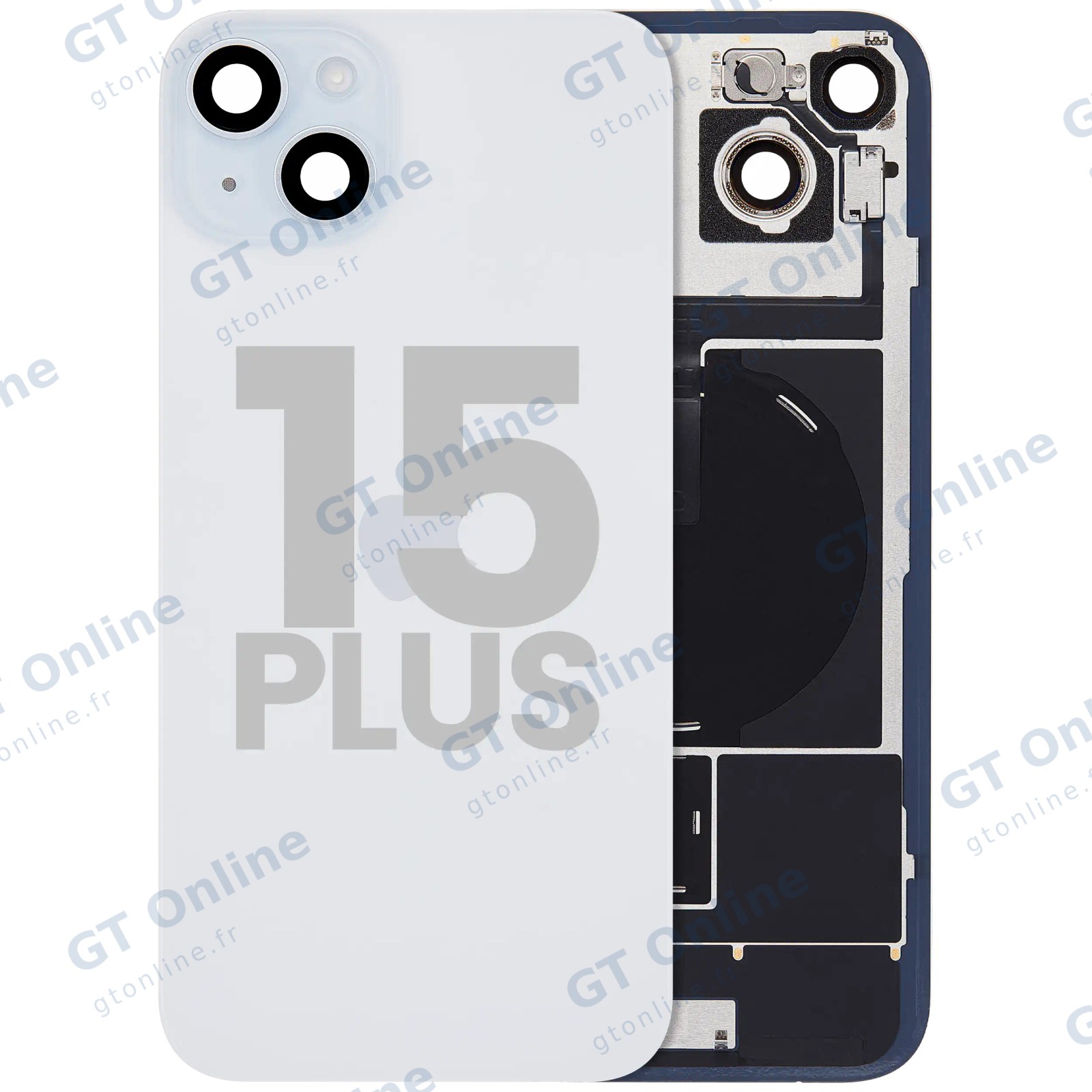 Vitre arrière pour Apple iPhone 15 Plus (origine d'occasion — grade B, bleu)
