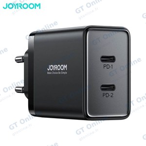 Chargeur Secteur Multi JOYROOM JR-TCF09 Double Type-C PD 40W Noir