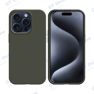 Coque Silicone Compatible pour Apple iPhone 15 Pro Max (#34) Gris Foncé
