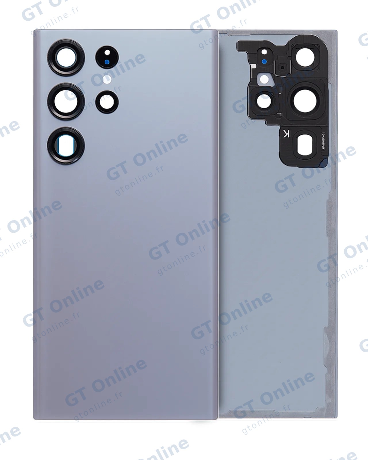 Vitre arrière pour Samsung Galaxy S23 Ultra (pack service origine, graphite)