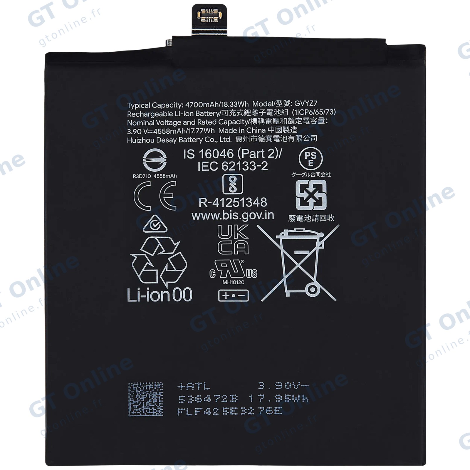 Batterie pour Google Pixel 9 / 9 Pro (GVYZ7)