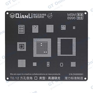 Pochoir de rebillage Qianli 3D noir pour MSM 8996