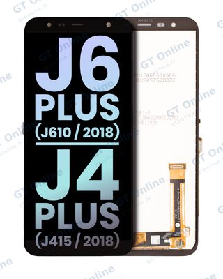 Écran LCD sans châssis pour Samsung Galaxy J6 Plus (J610 / 2018) / J4 Plus (J415 / 2018) (pack service origine, noir)