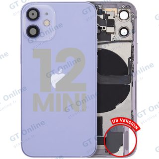 Châssis pour Apple iPhone 12 Mini (version US, origine d'occasion — grade B, violet)