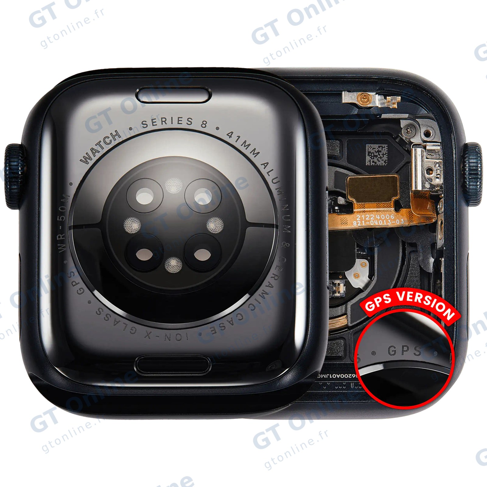 Châssis pour Apple Watch Series 8 (41MM) (origine d'occasion — grade A, version GPS, Aluminum / Midnight)