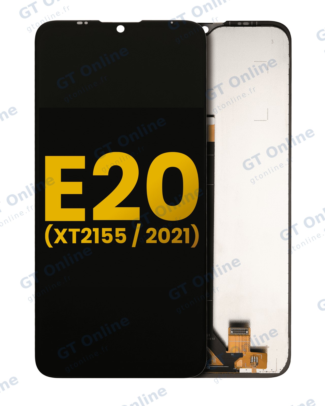 Écran LCD sans châssis pour Motorola Moto E20 (XT2155 / 2021) (reconditionné, noir)