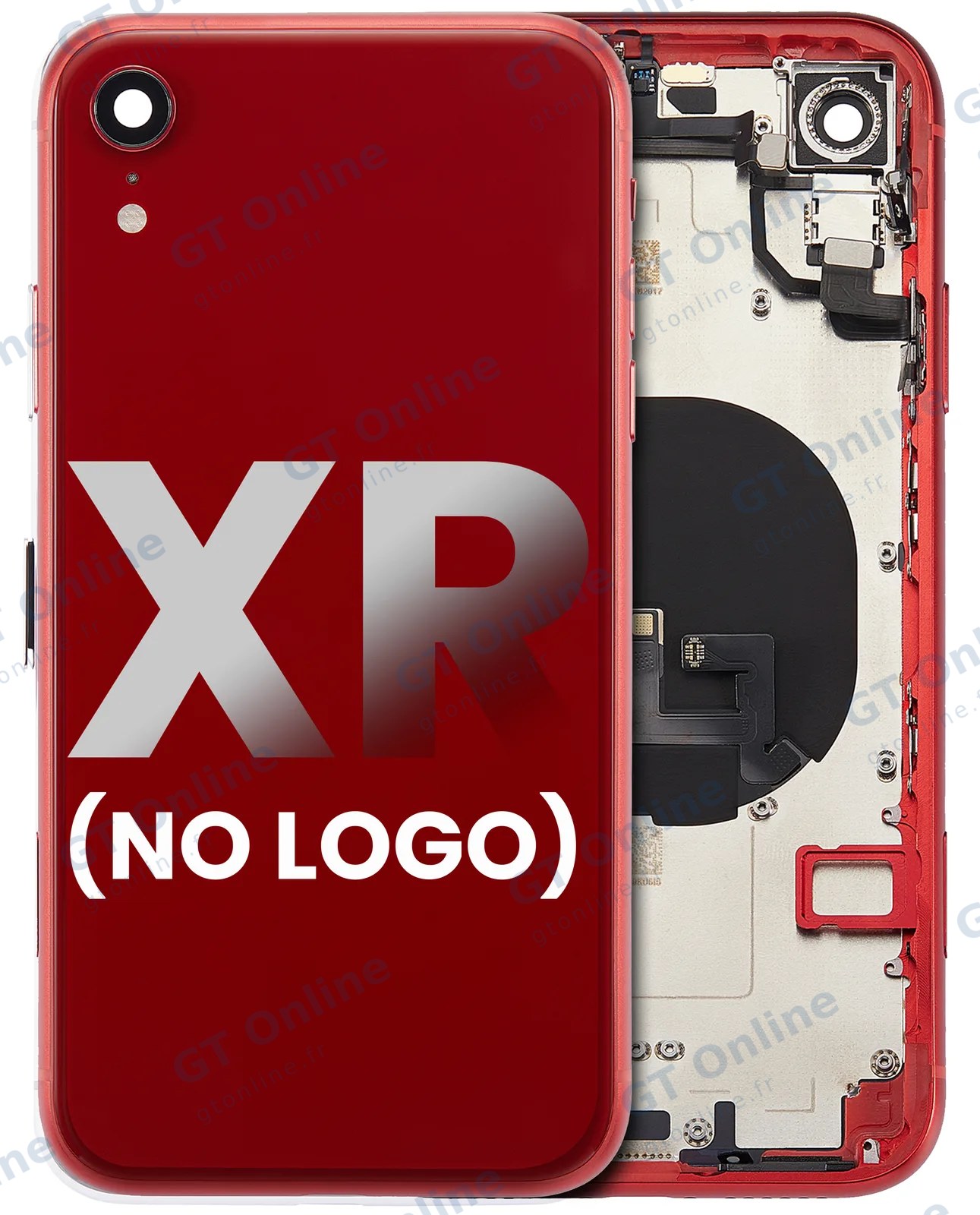 Châssis pour Apple iPhone XR (sans logo, compatible premium, rouge)