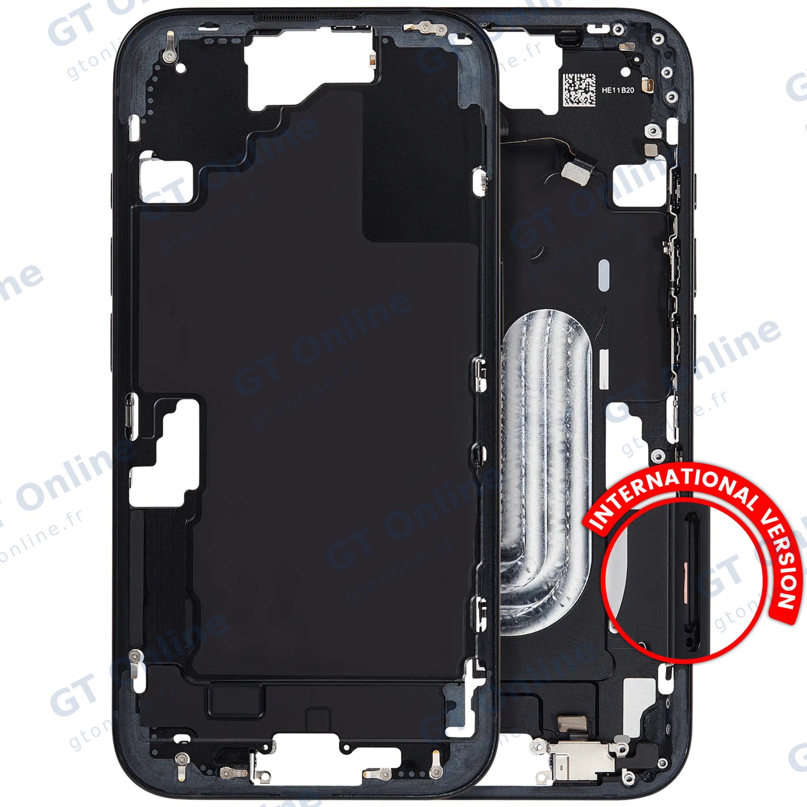 Châssis pour Apple iPhone 16 (version EU, origine d'occasion — grade A, noir) — réf. 107082113333