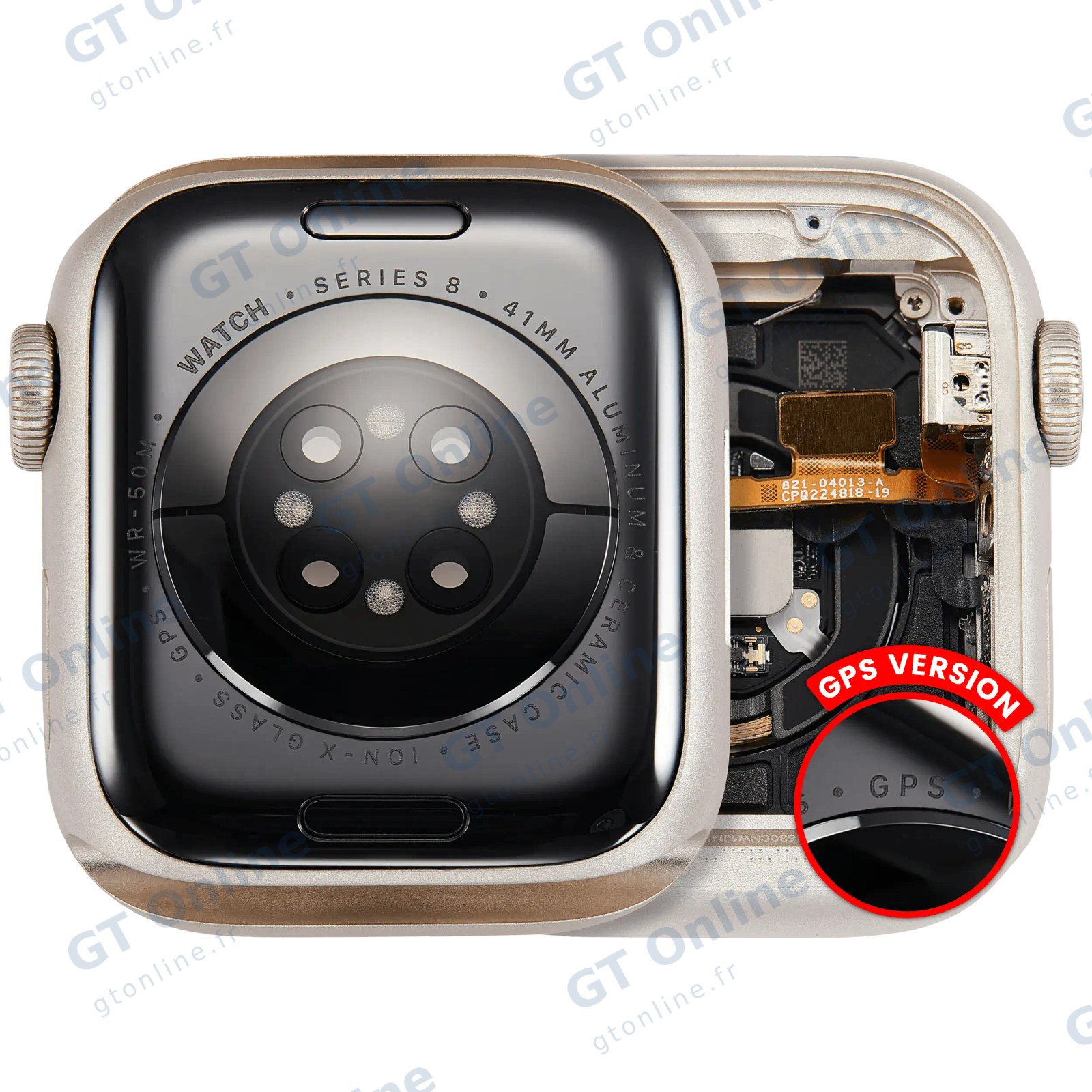Châssis pour Apple Watch Series 8 (41MM) (origine d'occasion — grade A, version GPS, Aluminum / Starlight)