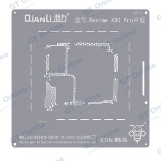 Pochoir de rebillage Qianli Bumblebee QS133 pour Realme X50 Pro (couche intermédiaire)
