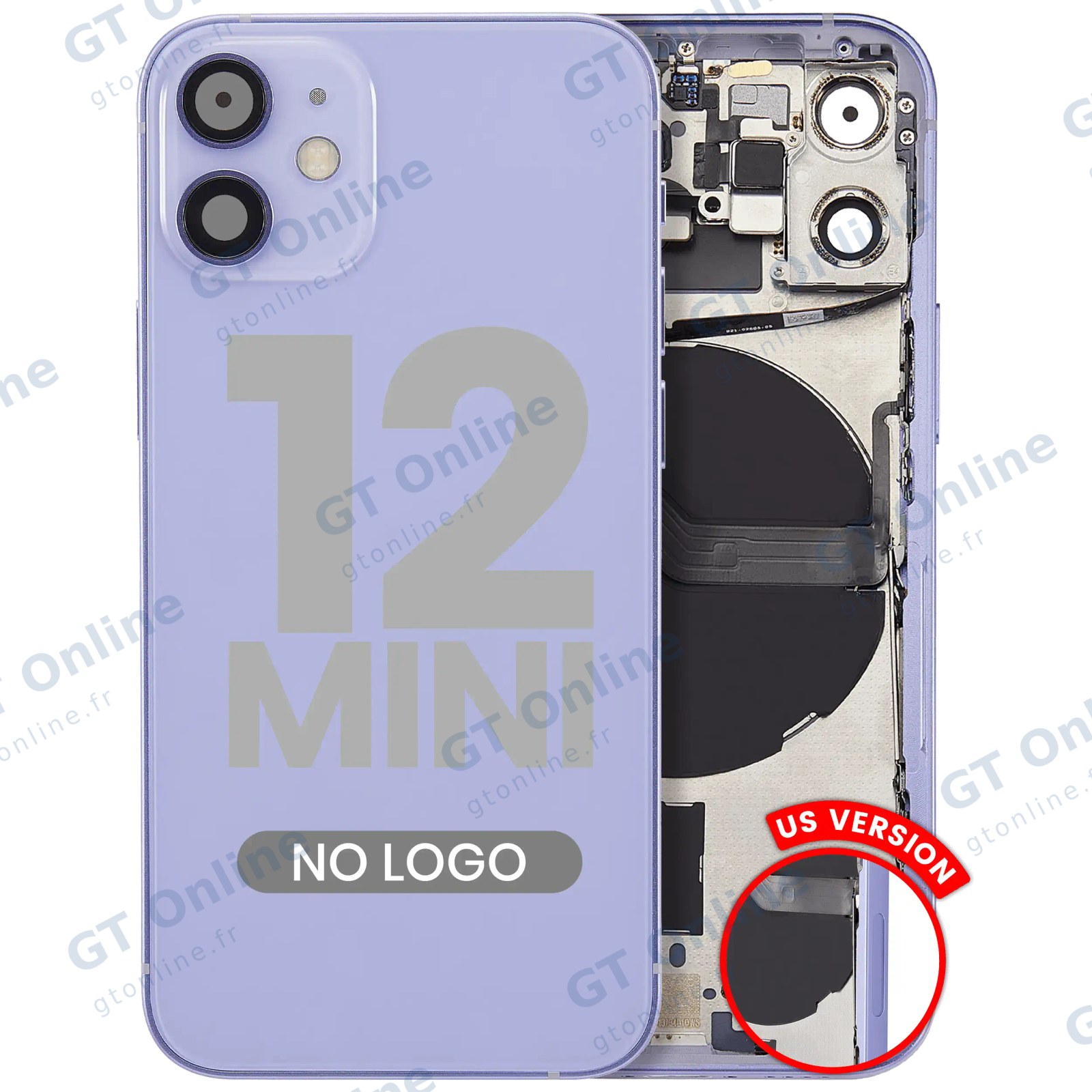 Châssis pour Apple iPhone 12 Mini (version US, compatible premium, violet)