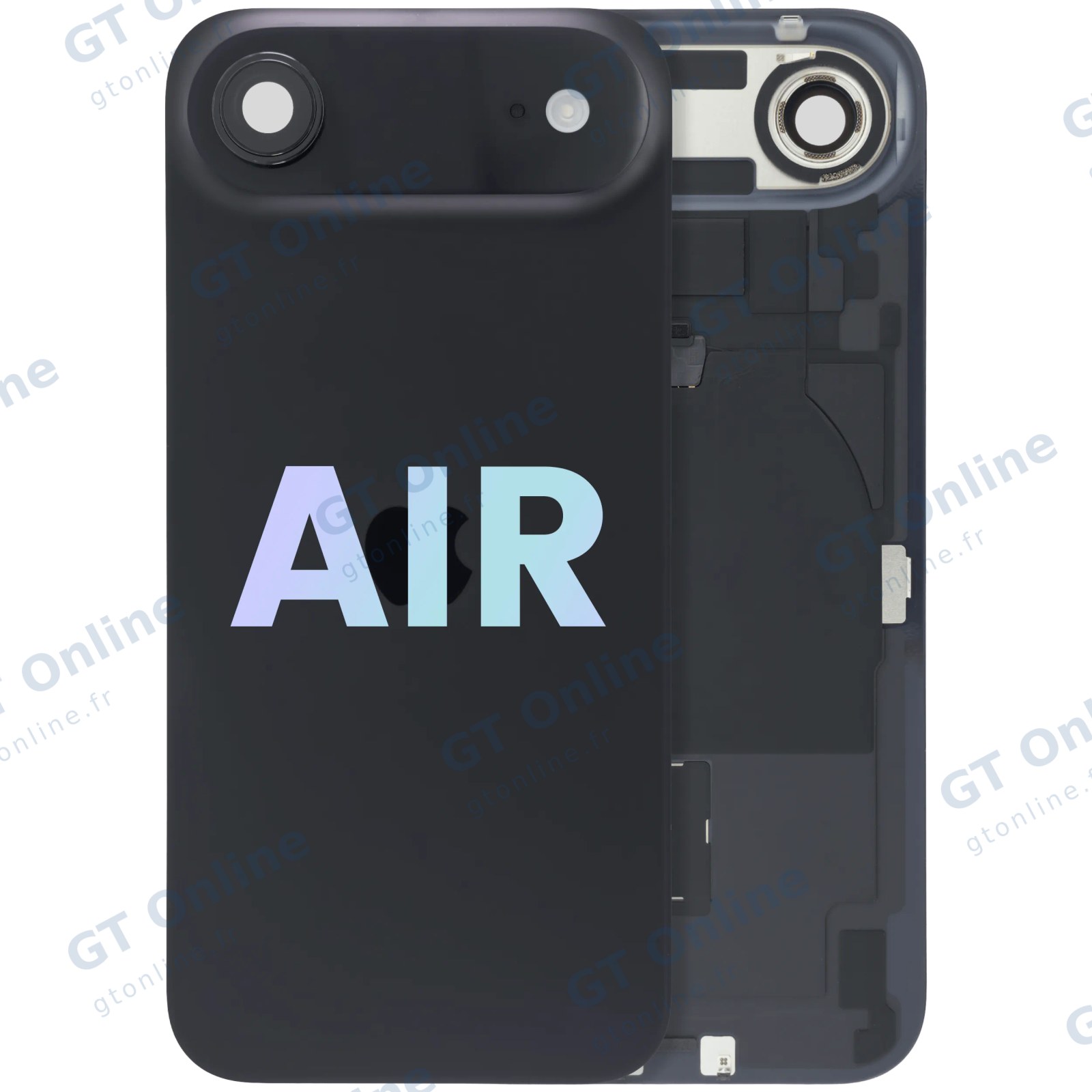 Vitre arrière avec MagSafe, NFC et nappe flash pour Apple iPhone Air (pack service origine, noir sidéral)