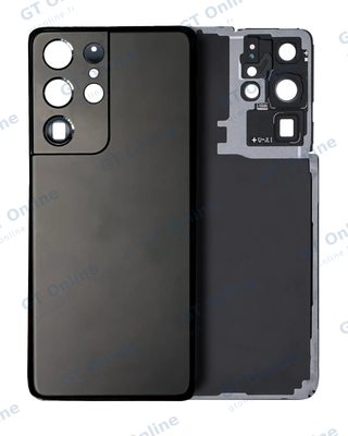 Vitre arrière pour Samsung Galaxy S21 Ultra (pack service origine, noir fantôme)