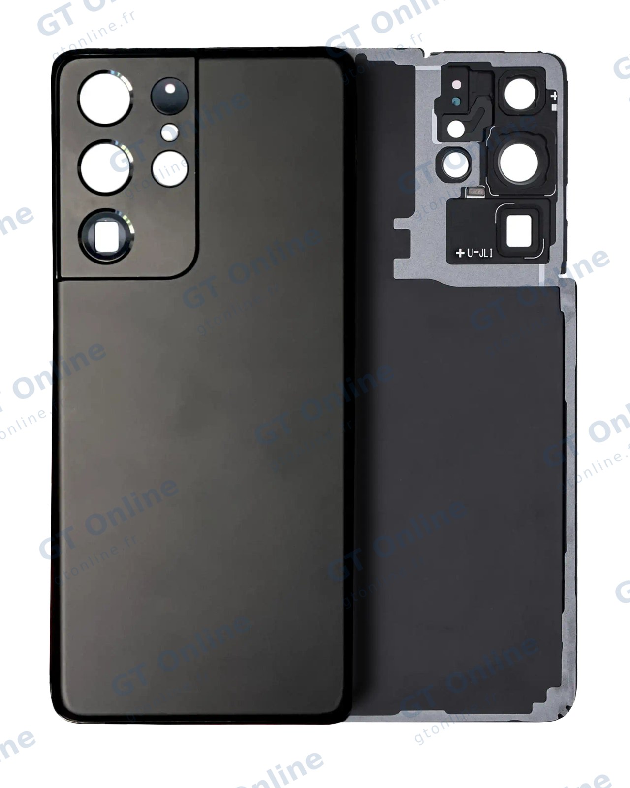 Vitre arrière pour Samsung Galaxy S21 Ultra (pack service origine, noir fantôme)