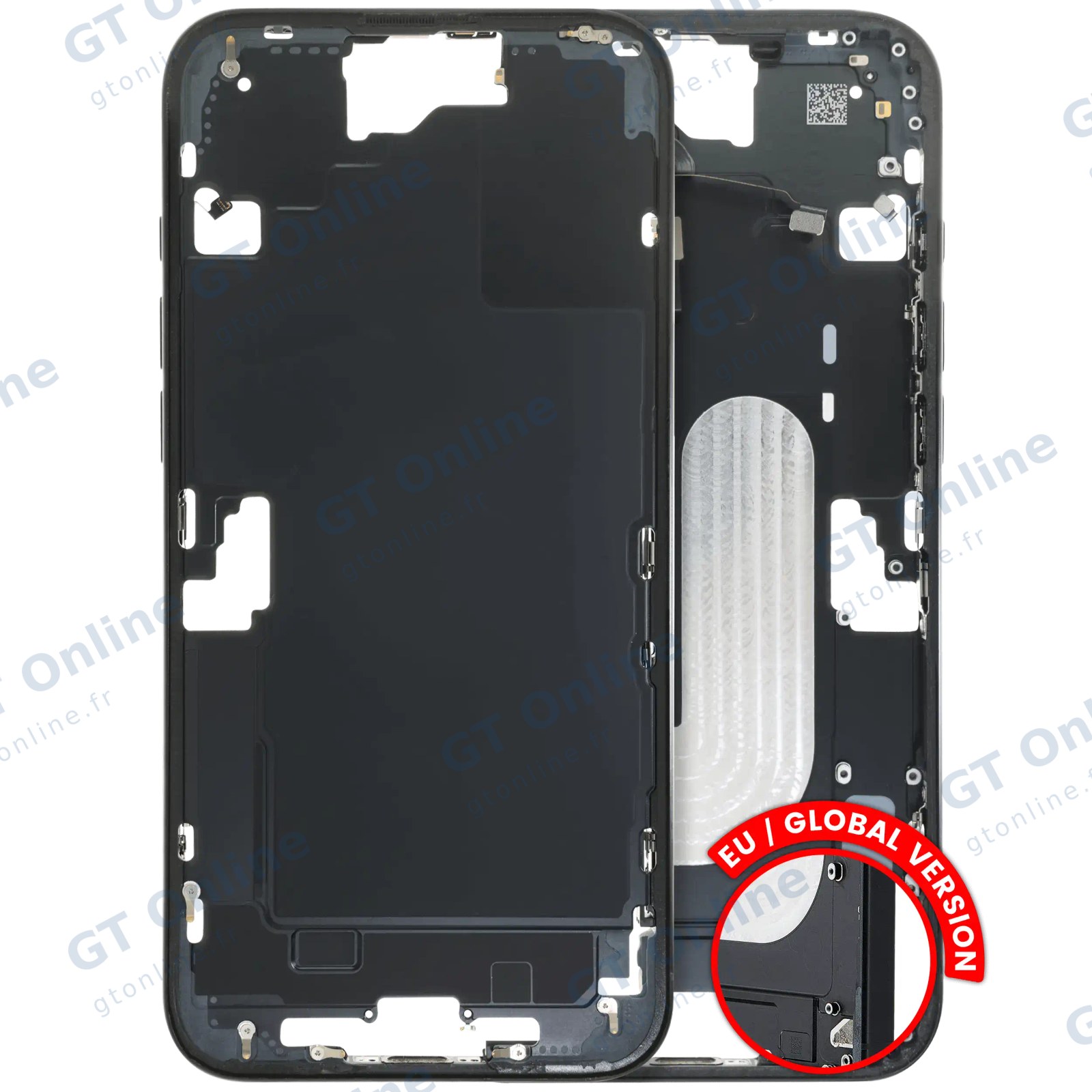 Châssis pour Apple iPhone 16 Plus (version US, origine d'occasion — grade B, noir)
