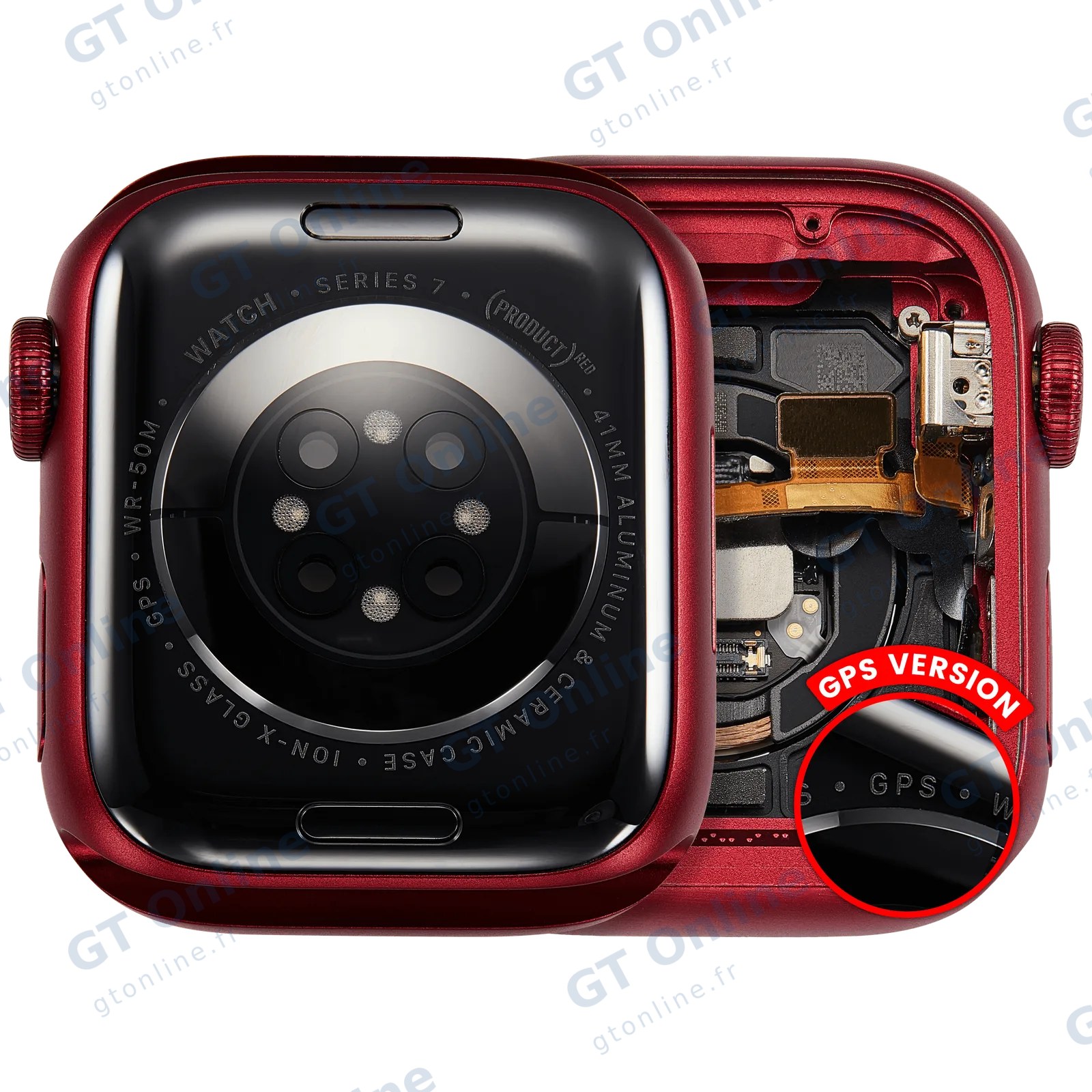 Châssis pour Apple Watch Series 7 (41MM) (origine d'occasion — grade A, version GPS, Aluminum / Red)