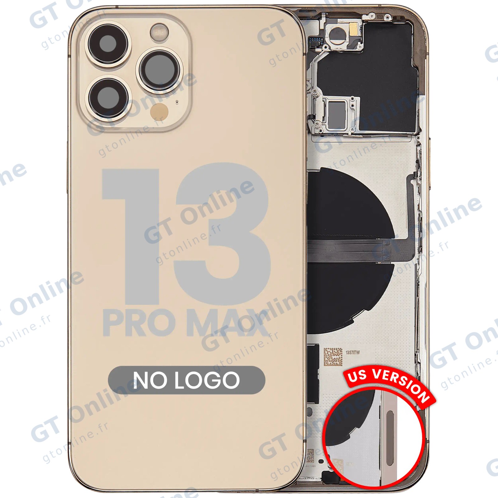 Châssis pour Apple iPhone 13 Pro Max (version US, compatible premium, or)