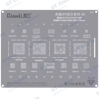Outillage pour Qianli Bumblebee Stencil (QS502) Qualcomm CPU 02-Snapdragon 410 / 615 / 210 / 617 / 439-MSM8916 / 8939 / 8909 / 8952 / SDM439 (Qianli)