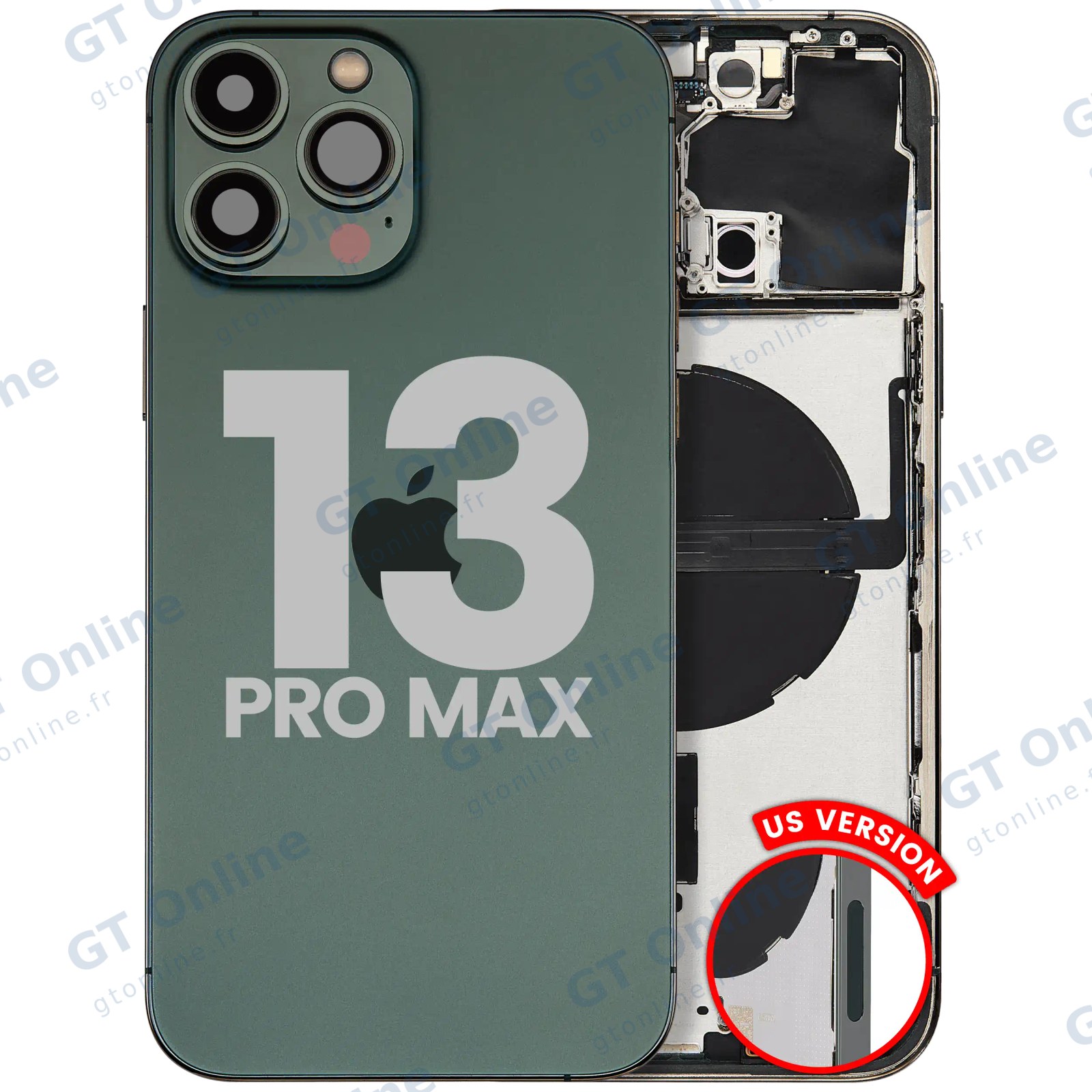 Châssis pour Apple iPhone 13 Pro Max (version US, origine d'occasion — grade B, Alpine Green)