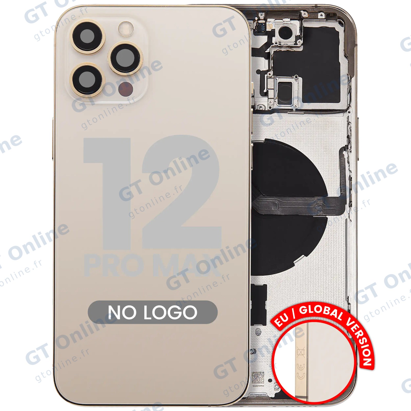 Châssis pour Apple iPhone 12 Pro Max (version EU, compatible premium, or)