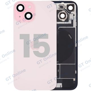 Vitre arrière pour Apple iPhone 15 (origine d'occasion — grade A, rose)
