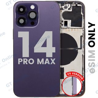 Châssis pour Apple iPhone 14 Pro Max (version US, origine d'occasion — grade A, Deep Purple)