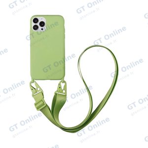 Coque Silicone avec Bandoulière Apple iPhone 14 Pro Max (#12) Vert Clair