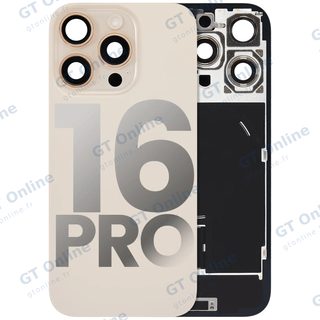 Vitre arrière pour Apple iPhone 16 Pro (origine d'occasion — grade B, titane sable)