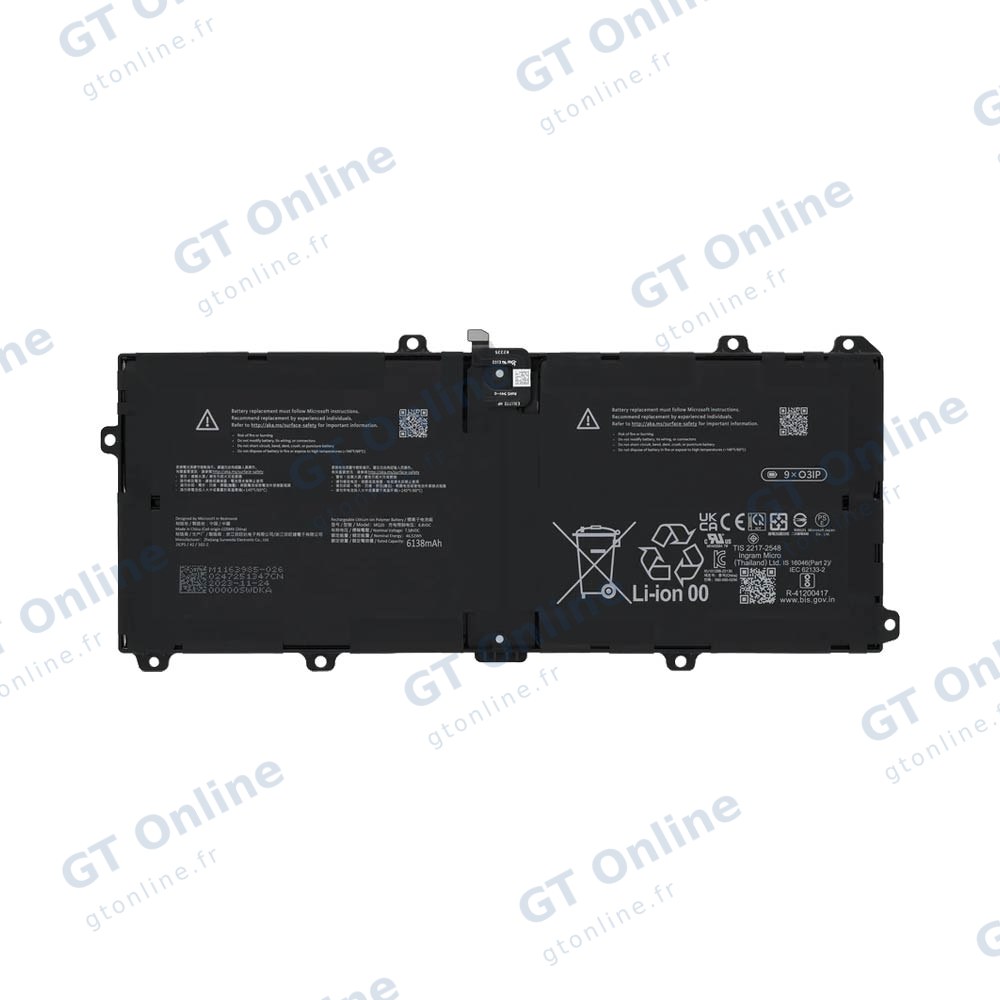 Batterie pour Microsoft Surface Pro 11 (OLED Version) (MQ50、40N - 00001)