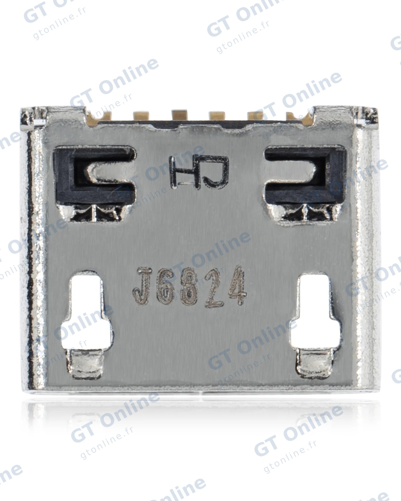 Connecteur de charge à souder — format Micro B, 6 broches, 4 points de fixation (C233)