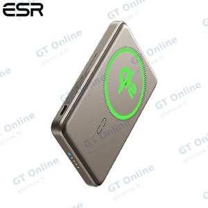 Batterie Externe Power Bank Sans Fil Magnétique ESR Qi2 MagSlim 5000mAh Argent