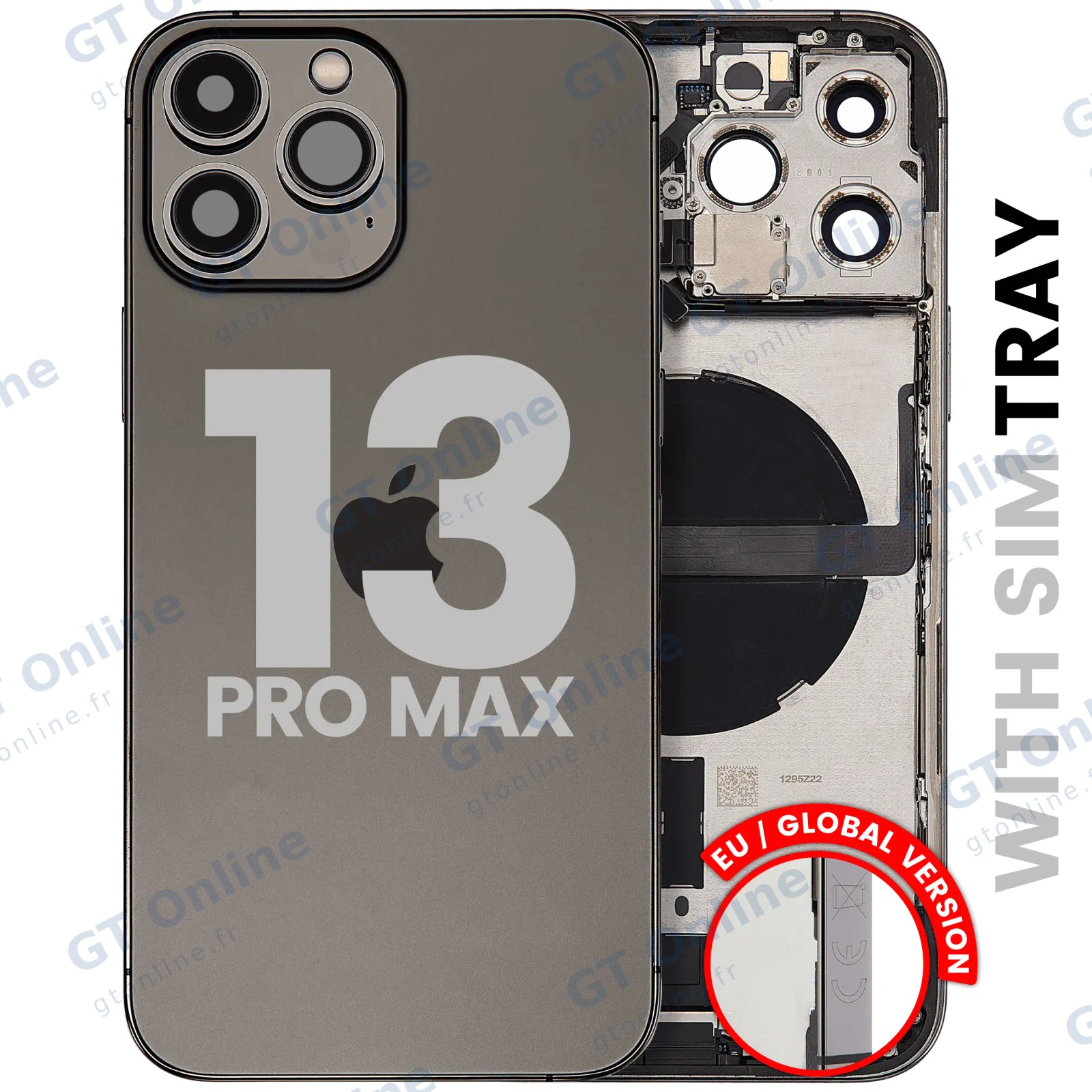Châssis pour Apple iPhone 13 Pro Max (version EU, origine d'occasion — grade B, graphite)
