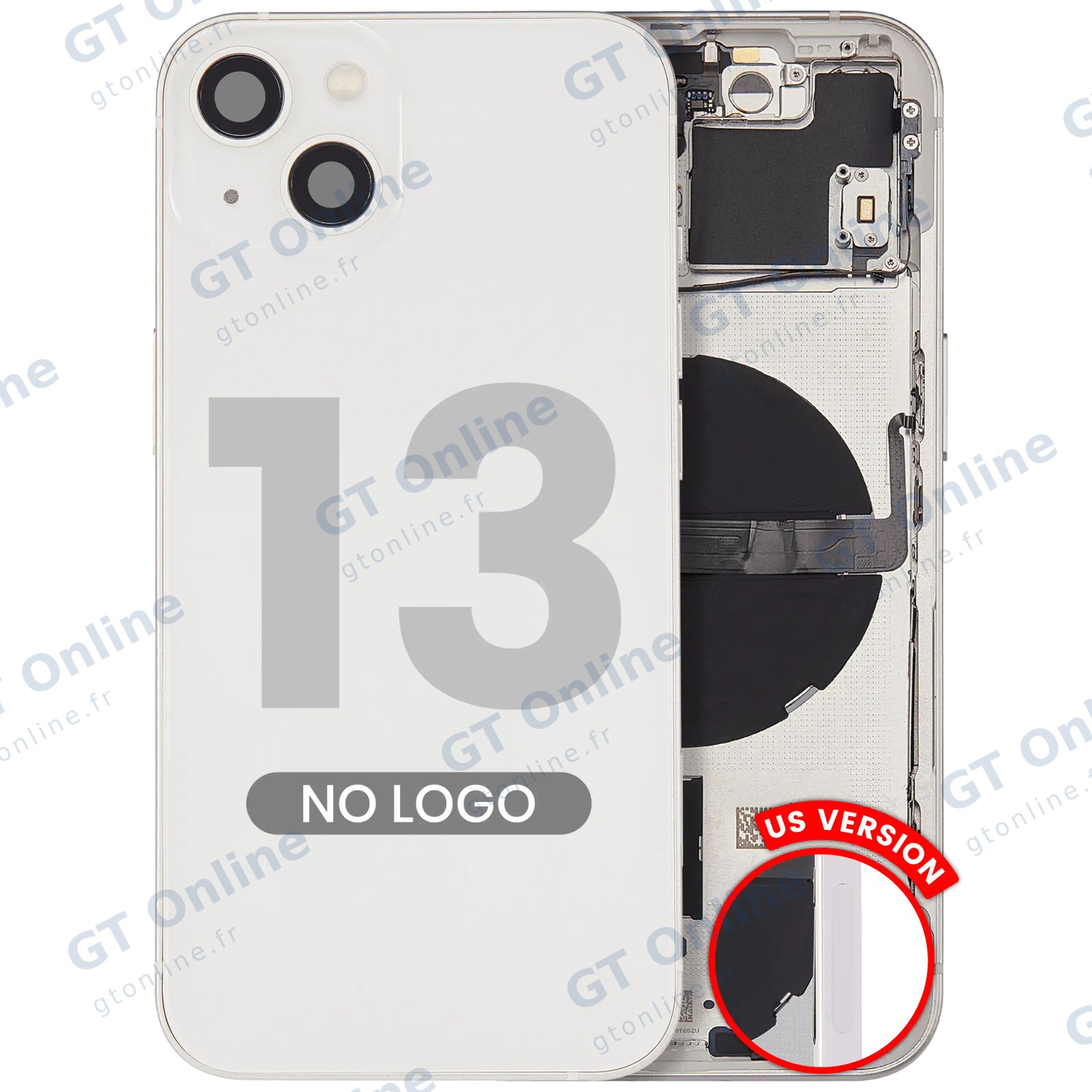 Châssis pour Apple iPhone 13 (version US, compatible premium, lumière stellaire)