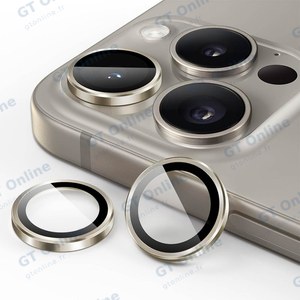 Protection Lentille Apple iPhone 15 Pro/iPhone 15 Pro Max Titane Naturel