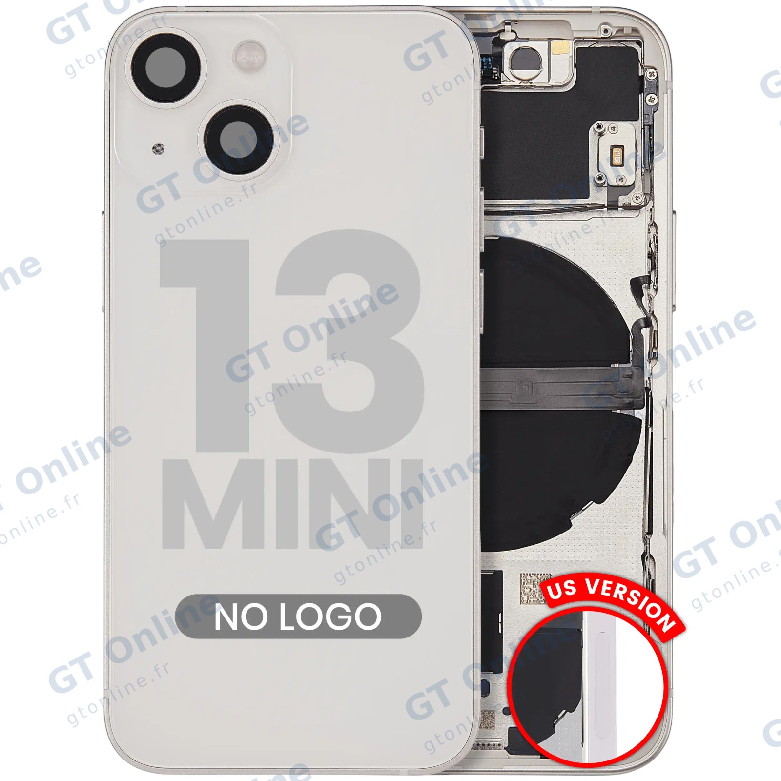 Châssis pour Apple iPhone 13 Mini (version US, compatible premium, lumière stellaire)