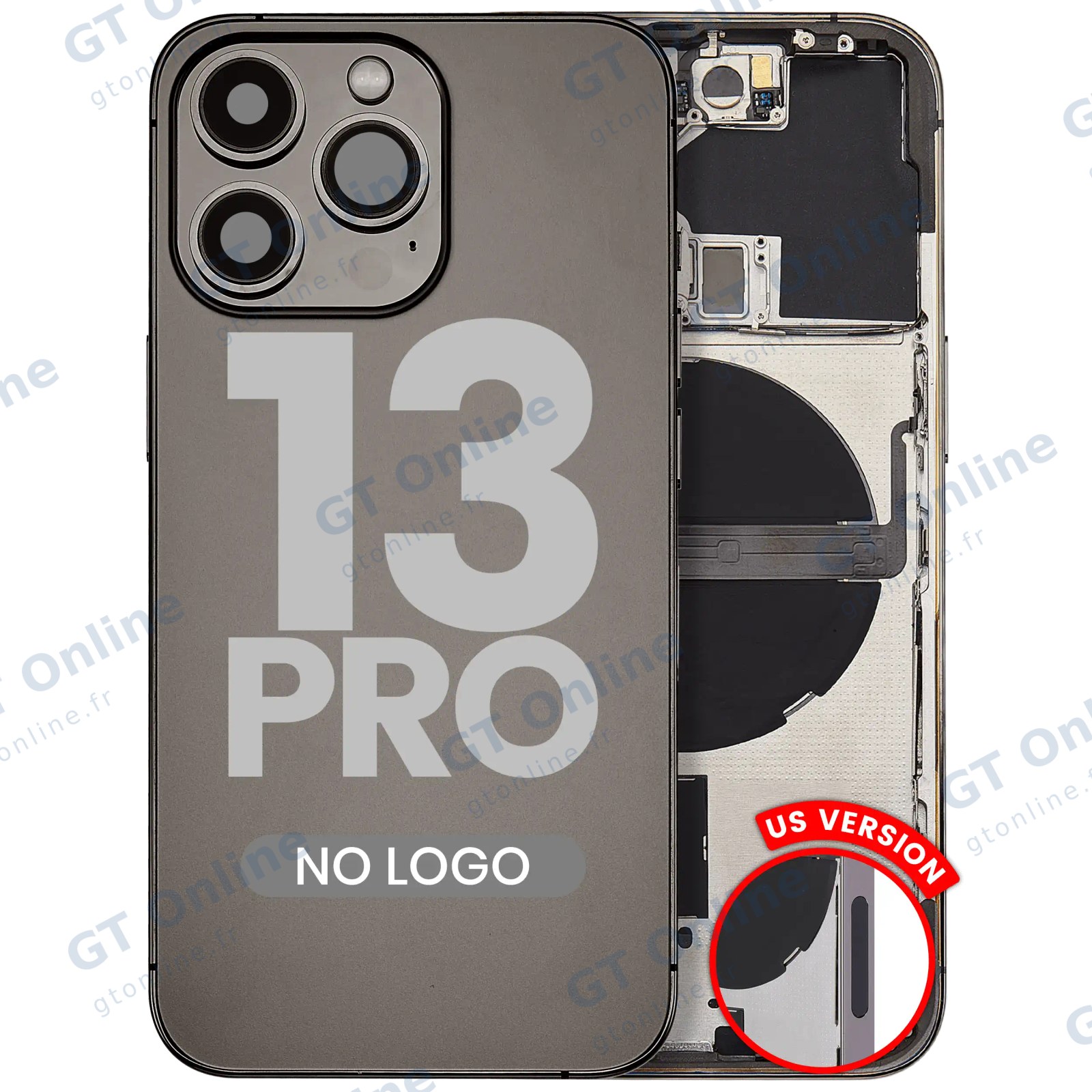 Châssis pour Apple iPhone 13 Pro (version US, compatible premium, graphite)