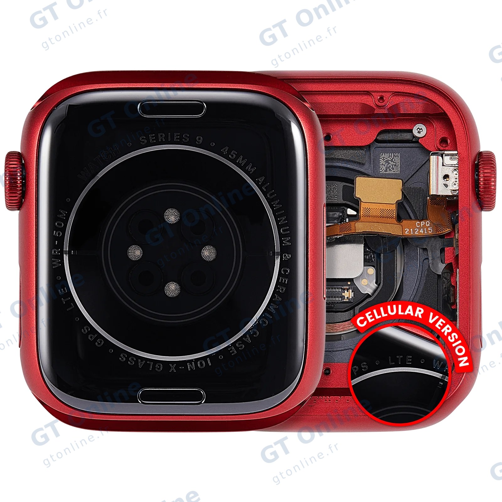 Châssis pour Apple Watch Series 9 (45MM) (origine d'occasion — grade A, Cellular Version, Aluminum / Red)
