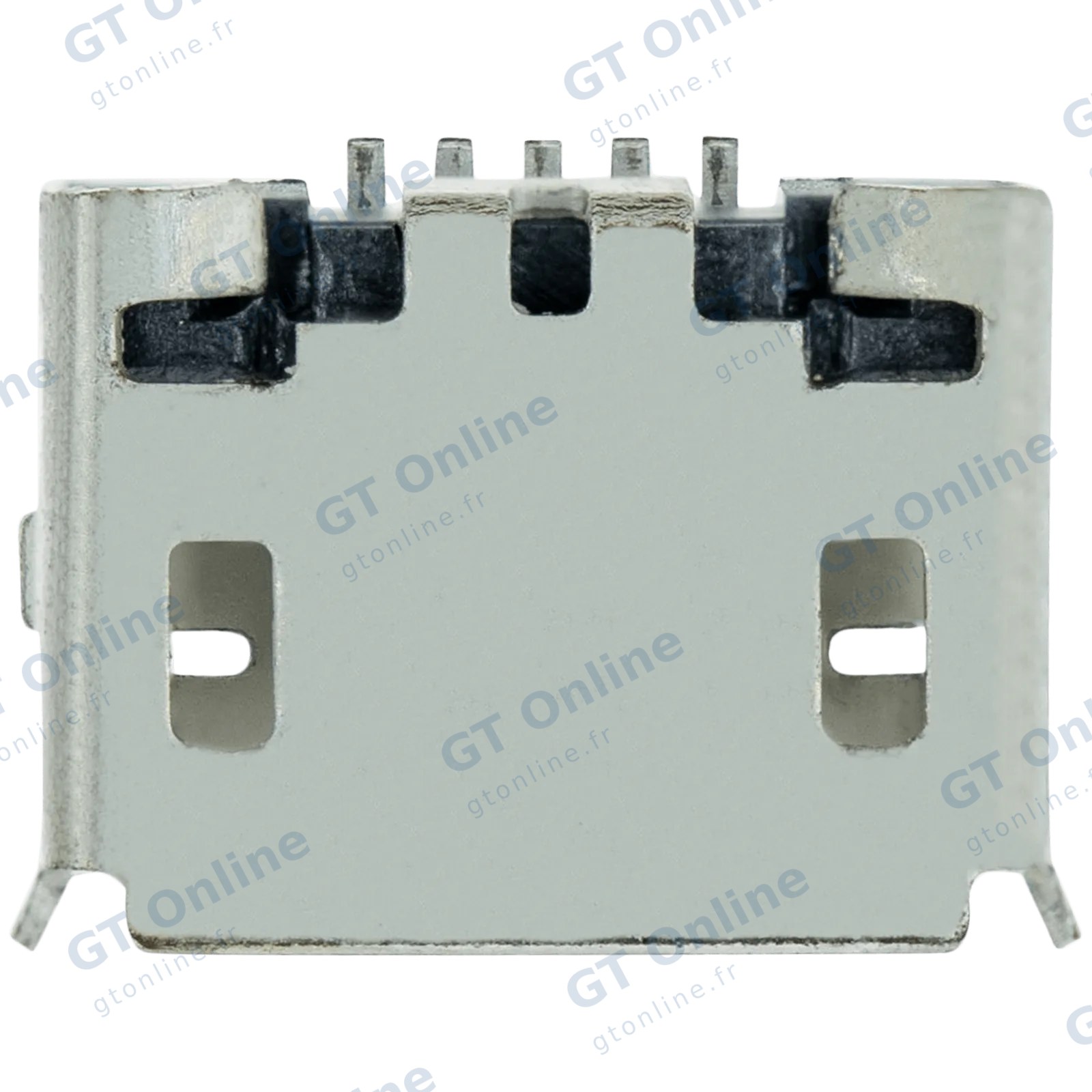 Connecteur de charge à souder — format Micro B, 5 broches, 2 points de fixation (C006)