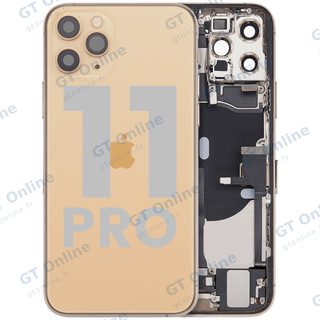 Châssis avec nappe de charge et petits composants pour Apple iPhone 11 Pro (origine d'occasion — grade B, or)