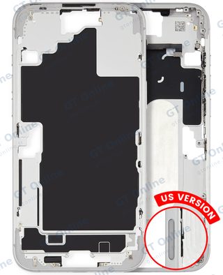 Châssis pour Apple iPhone 16 Plus (version US, origine d'occasion — grade A, blanc)