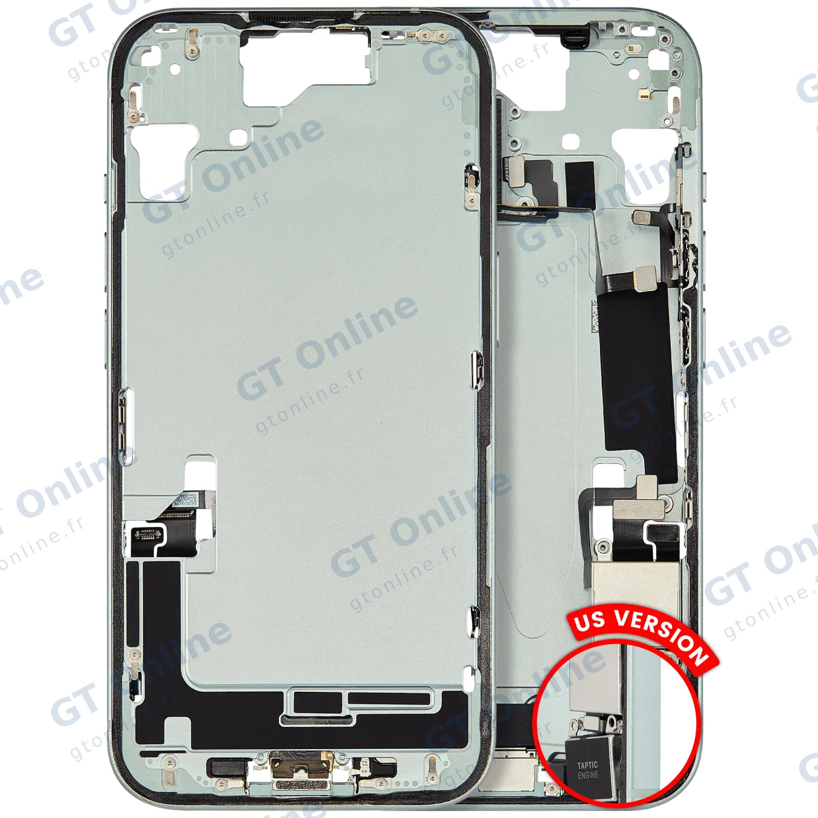 Châssis pour Apple iPhone 15 (version US, origine d'occasion — grade B, vert)