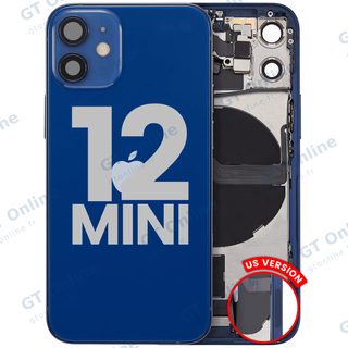 Châssis pour Apple iPhone 12 Mini (version US, origine d'occasion — grade A, bleu)