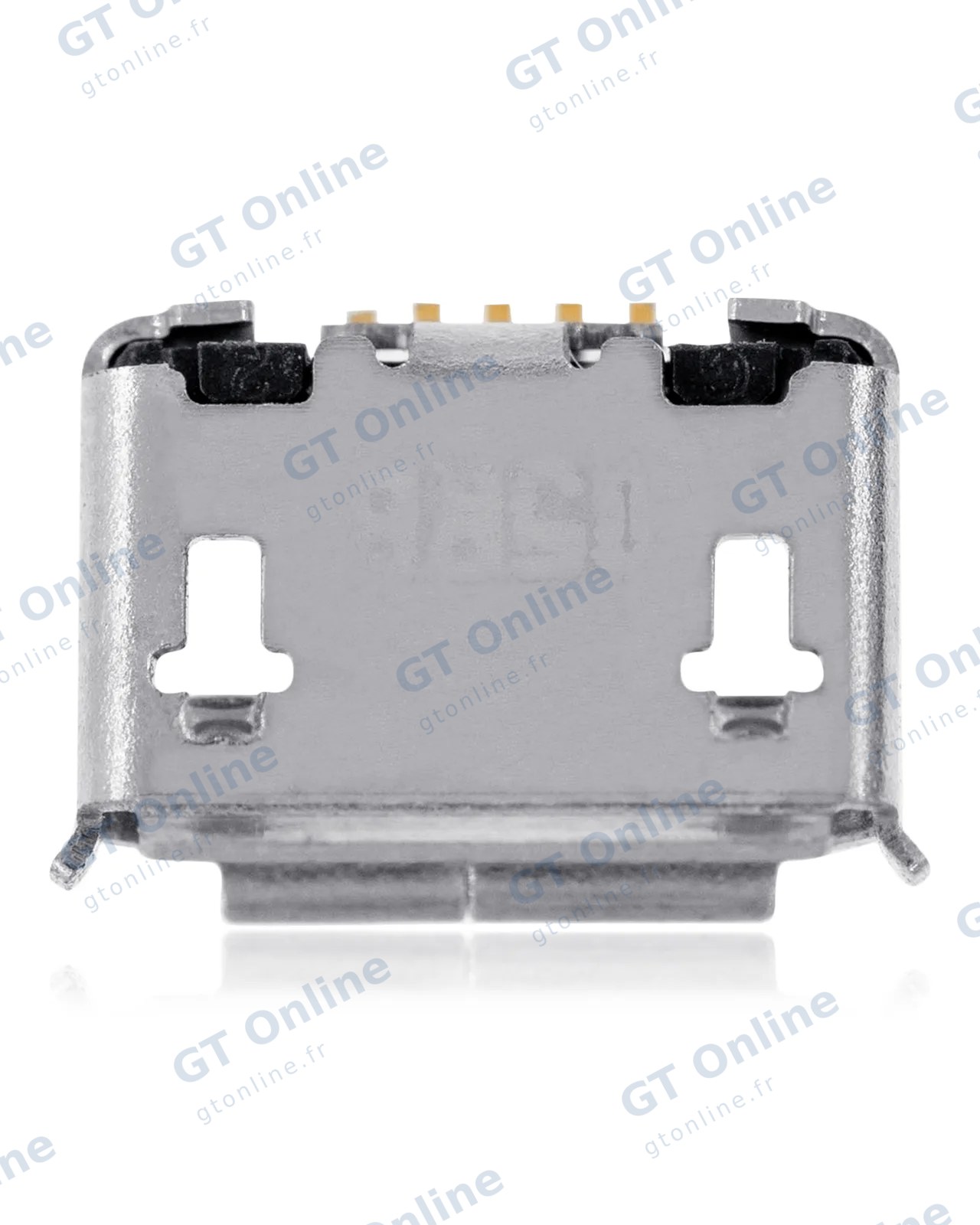 Connecteur de charge à souder — format Micro B, 5 broches, 2 points de fixation (C018)