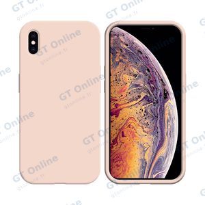 Coque Silicone Compatible pour Apple iPhone X/iPhone XS (#19) Rose Gold