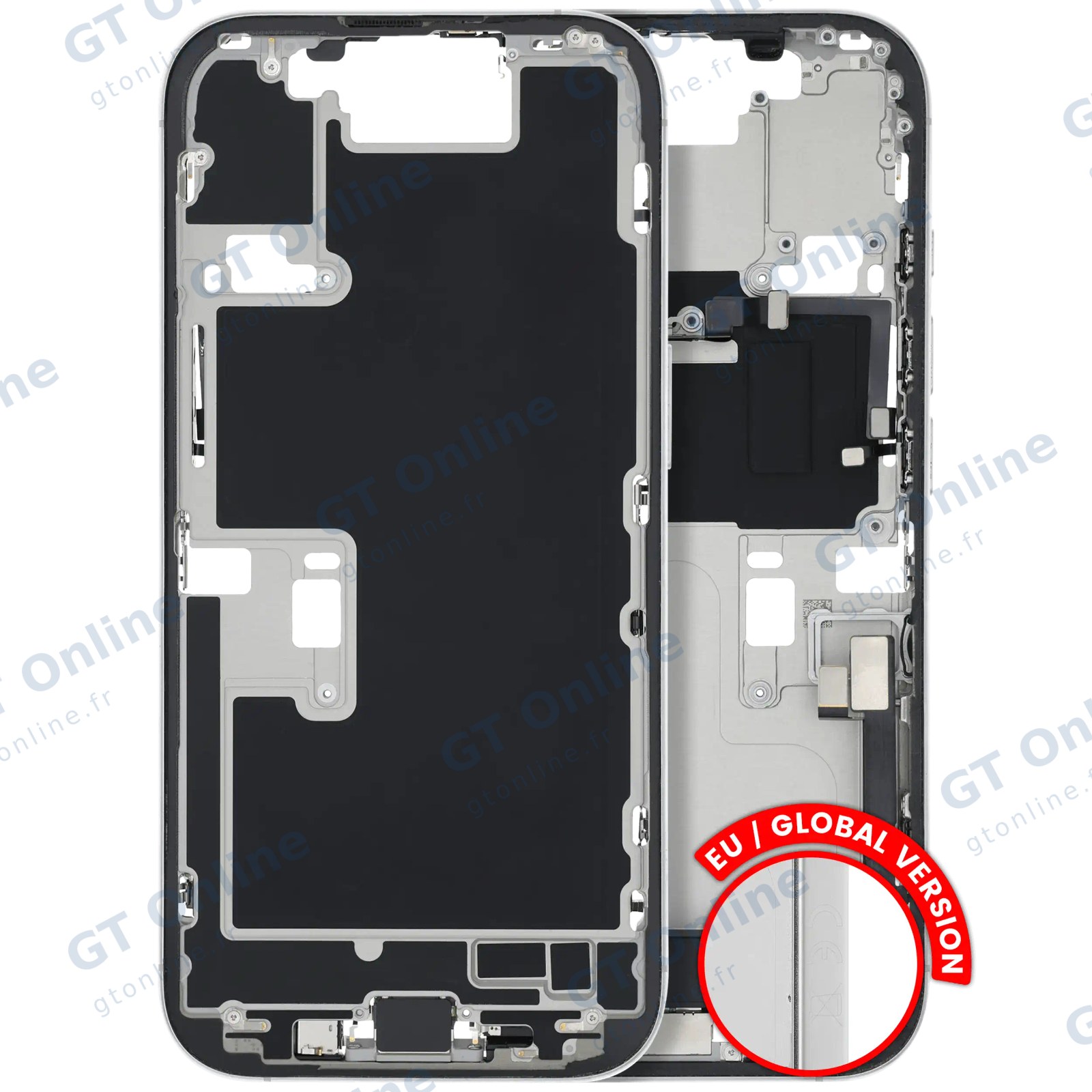 Châssis pour Apple iPhone 16 Pro (version EU, origine d'occasion — grade B, White Titanium)