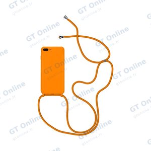 Coque Silicone avec Cordon Apple iPhone 7 Plus/iPhone 8 Plus (14) Orange