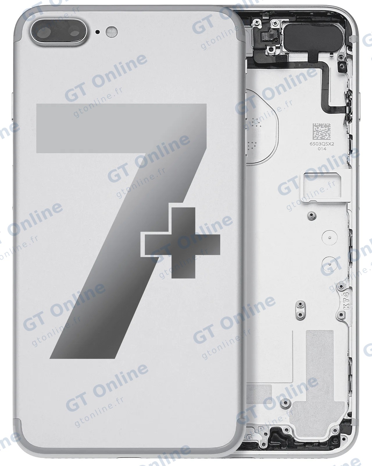 Châssis pour Apple iPhone 7 Plus (origine d'occasion — grade A, argent)